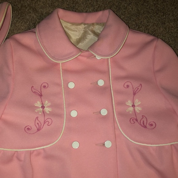 Vintage Tailor Made by Cute Togs in NY Pink Size 4 toddler Lined jacket and hat - Picture 3 of 11